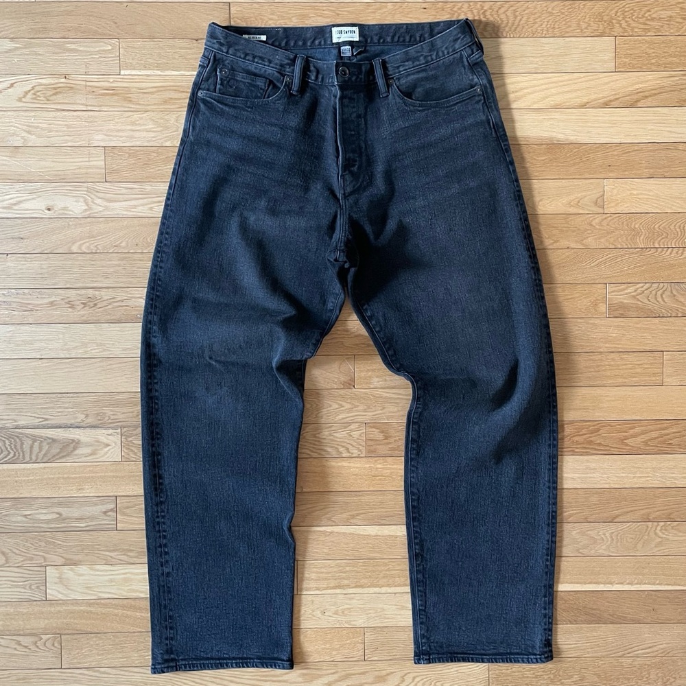 Todd Snyder Relaxed Fit Japanese Selvedge Denim Jeans in Washed Black